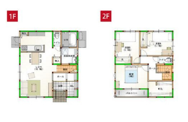 高知市百石町４丁目 ⑩ 新築戸建ての間取り