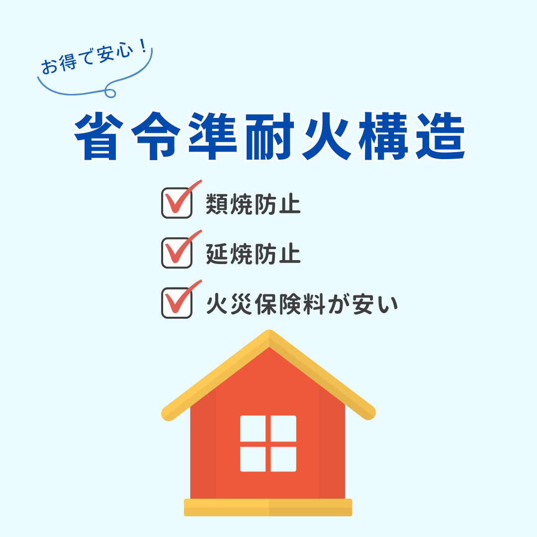 千年1丁目　新築戸建てのその他|≪省令準耐火構造≫通常の木造と比べて火災保険料が安く、ランニングコストを抑えることができます。