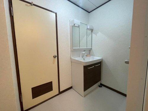 トーカンマンション新上橋第10の洗面所|シャワー付洗面化粧台なので隅々までお手入れできます。