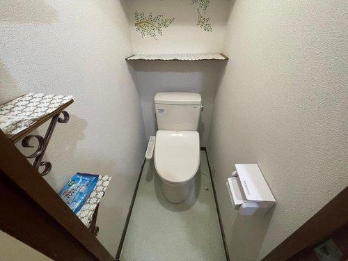 トーカンマンション新上橋第10のトイレ|温水洗浄便座トイレです。