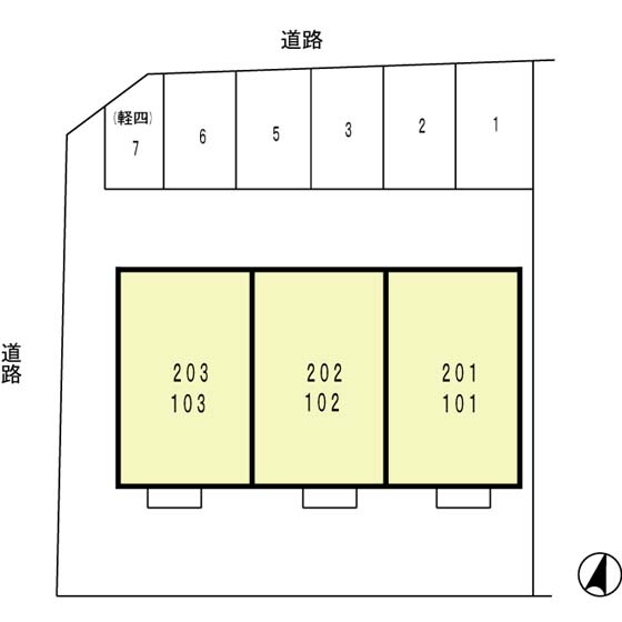 ベルメゾン土山の駐車場