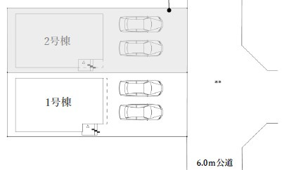 小野市神明町　1期　2号棟の区画図