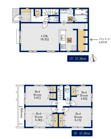 三鷹市上連雀９丁目 新築戸建て 中央線  武蔵境駅の間取り