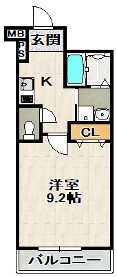 フジパレス宝塚小林Ⅲ番館の間取り
