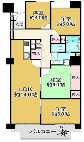 第五恵美酒マンション　　山陽電鉄「亀山駅」徒歩8分の間取り