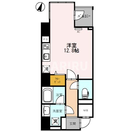 エトワール北新地の間取り