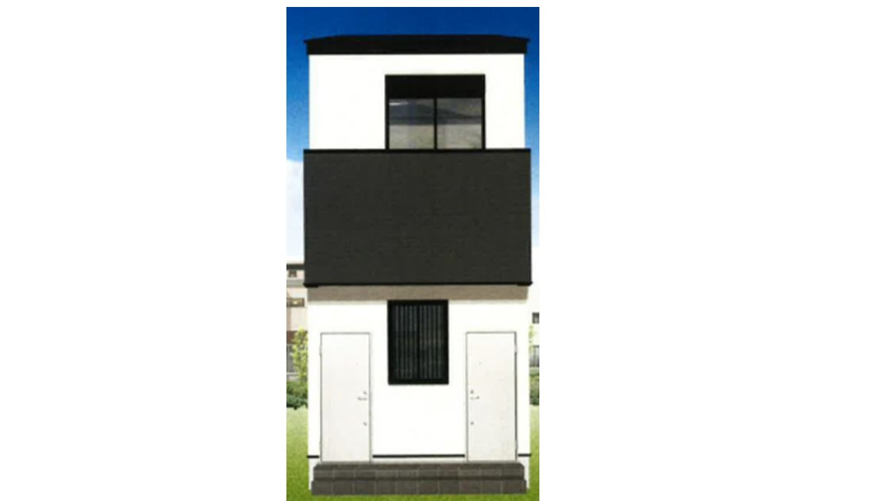 大阪市西成区千本北1丁目　収益アパート　2025年3月築　民泊可能の外観パース