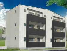 摂津市正雀3丁目　１ＬＤＫ新築アパートの外観パース