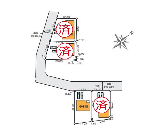 水戸市河和田町1期　新築戸建　4号棟の区画図