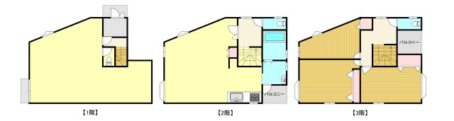 天白区一棟貸　店舗併用住居の間取り