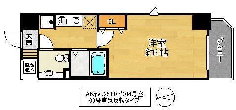 大阪市城東区今福東１丁目の賃貸マンションの間取り