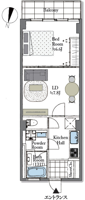 秀和都立大レジデンスの間取り