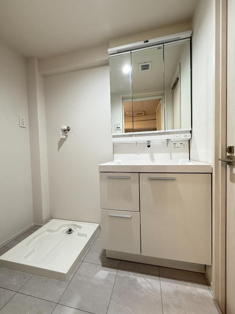秀和都立大レジデンスの独立洗面台