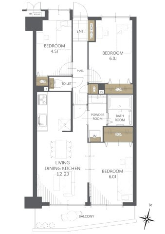 【間取り】ダイアパレス新小岩親水公園 