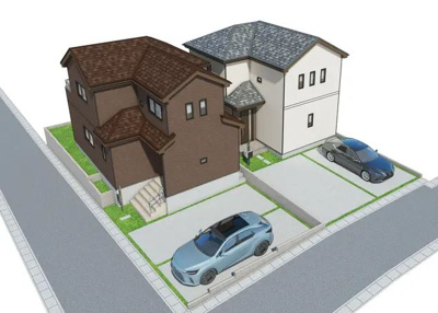 【外観パース】 | 裾野市平松 新築一戸建て A号棟 | 外観パースです