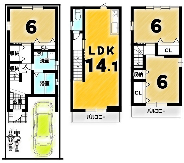 舞台町の間取り