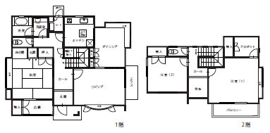 伊勢原市高森台２丁目　中古戸建の間取り