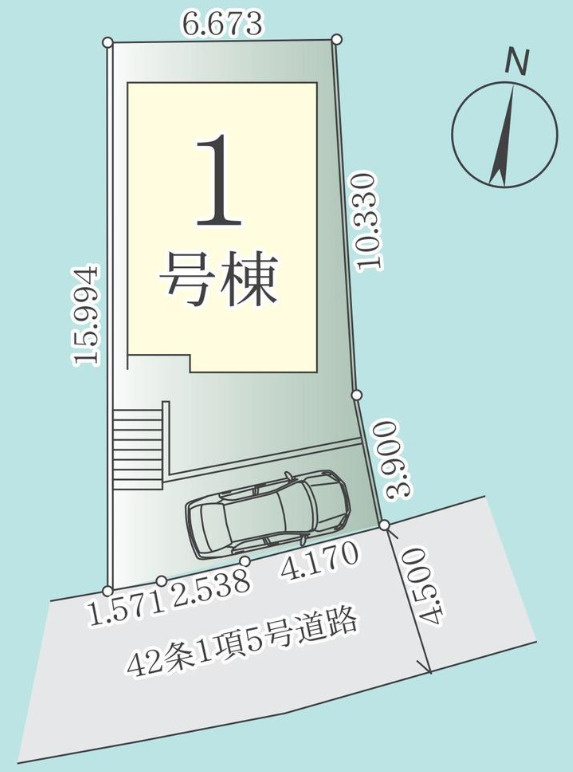 横浜市金沢区片吹 新築戸建て【仲介手数料無料】の区画図