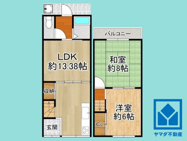 伏見区深草寺内町の間取り