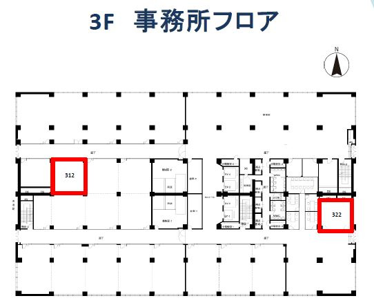 船場センタービル6号館の区画図