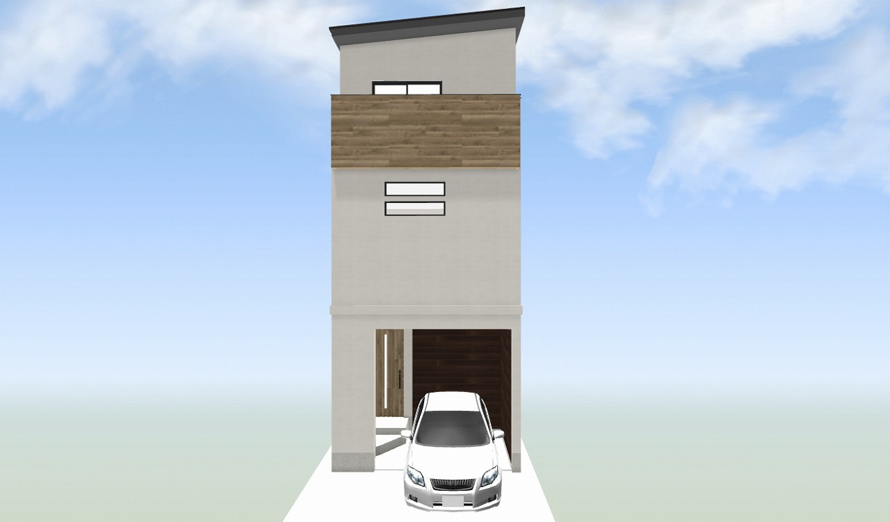 土師町土地の外観パース