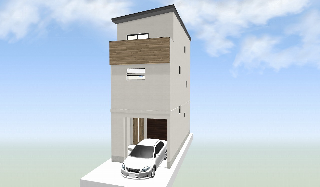 土師町土地の外観パース