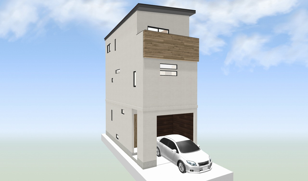 土師町土地の外観パース