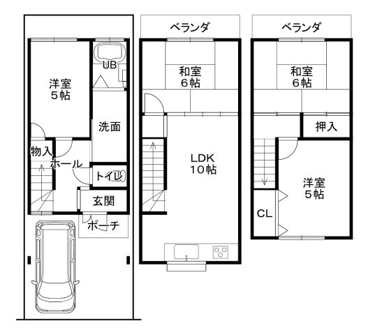 広野町東裏の間取り