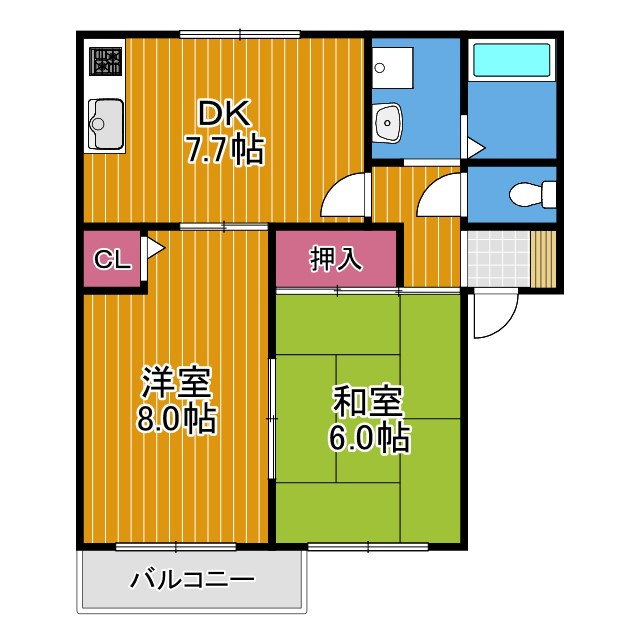 聖ソレアードA棟の間取り