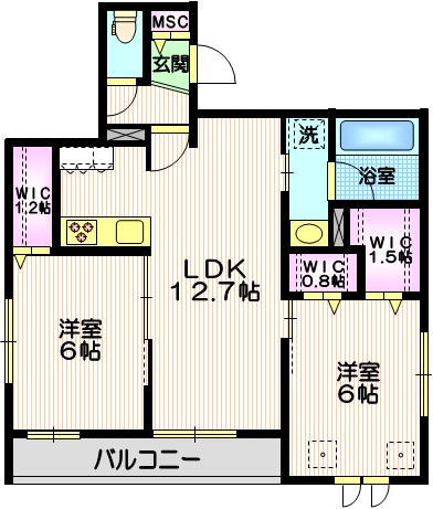 ヘーベルメゾンフォレストの間取り