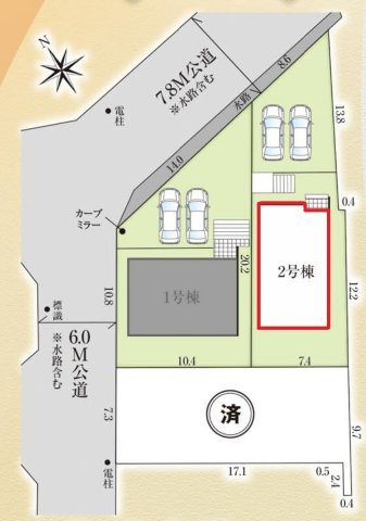 グラファーレ東郷町春木台2期　全2棟　新築戸建の区画図