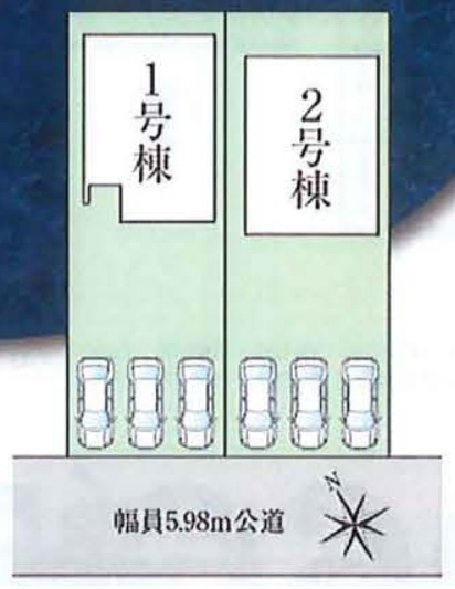 ファーストタウン豊明市第7二村台　全2棟　新築戸建の区画図
