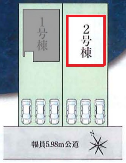 豊明市二村台４丁目の新築一戸建の区画図