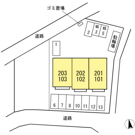 ウィル横町の区画図