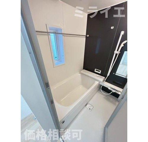 【新築戸建】札幌市手稲区稲穂2条7丁目3棟の浴室|追焚機能・浴室乾燥機能も完備しています。
2号棟