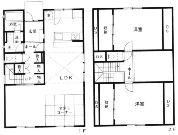 和歌山市磯の浦　中古戸建の間取り