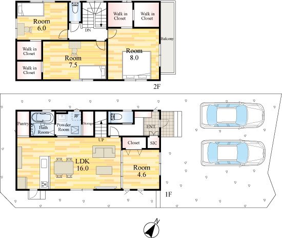 SUN COURTーサンコート－小倉南区上吉田1丁目【小倉南区　新築戸建て】の間取り|SUN COURTーサンコート－小倉南区上吉田1丁目【小倉南区　新築戸建て】
