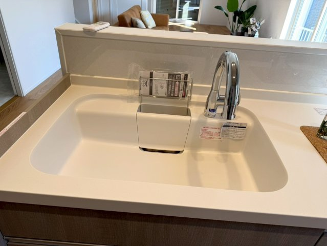 SUN COURTーサンコート－小倉南区上吉田1丁目【小倉南区　新築戸建て】のキッチン|節水のハンズフリー水栓♪【小倉南区　新築戸建て】