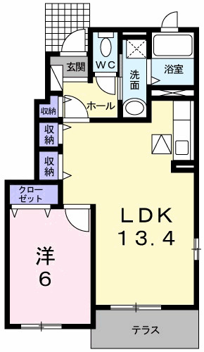 三木市平田のアパートの間取り
