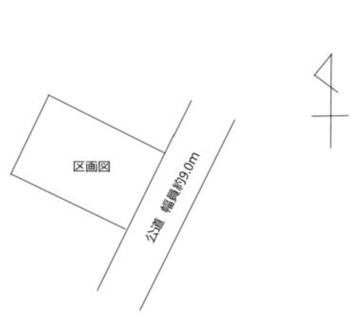 足利市元学町の売地の区画図