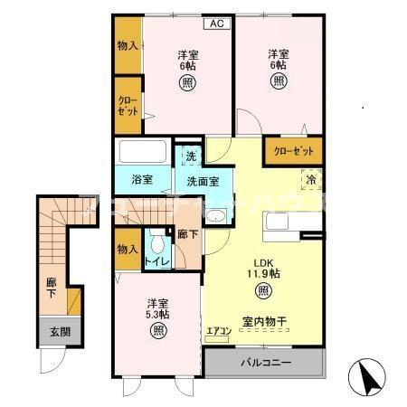 ウィット　水戸の間取り