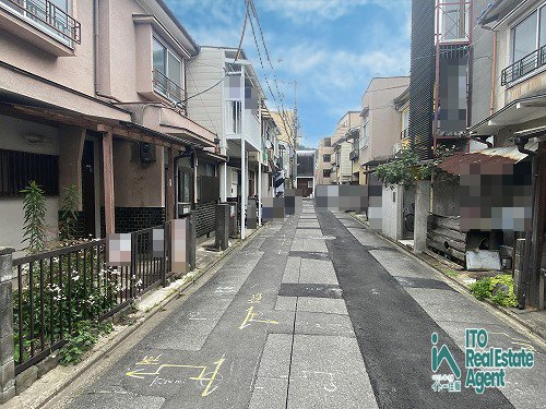 田中古川町 土地(1号地)の前面道路含む現地写真