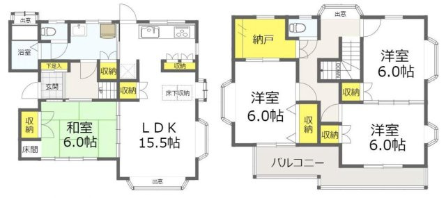 青梅市新町１丁目の中古一戸建の間取り