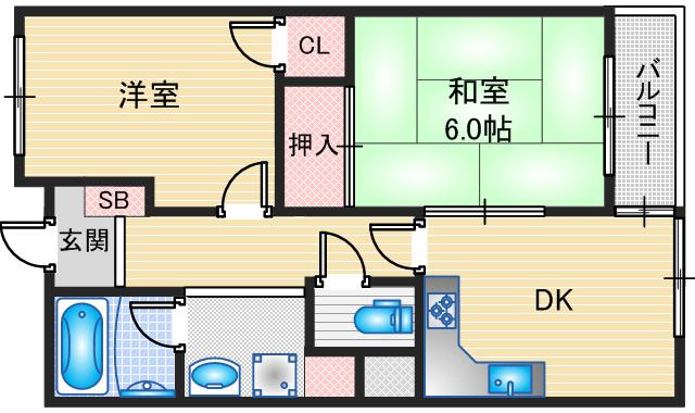 【間取り】 | メゾン茨木西駅前