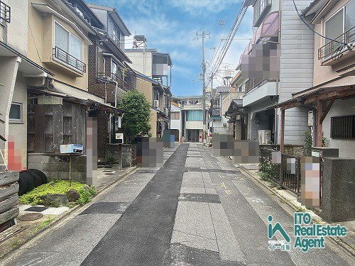 田中古川町 土地(2号地)の前面道路含む現地写真