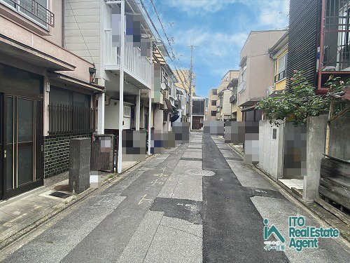 田中古川町 土地(2号地)の前面道路含む現地写真