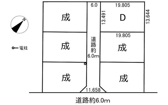 6区画分譲地　正木町曲利　D区画