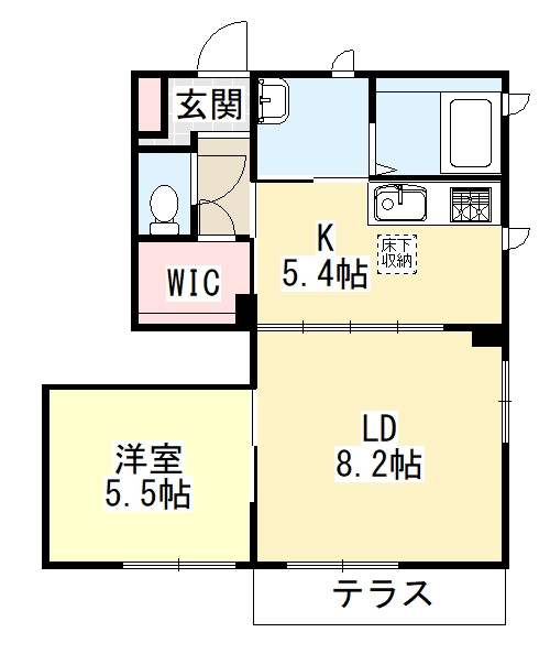 ラフィーネ三室参番館の間取り