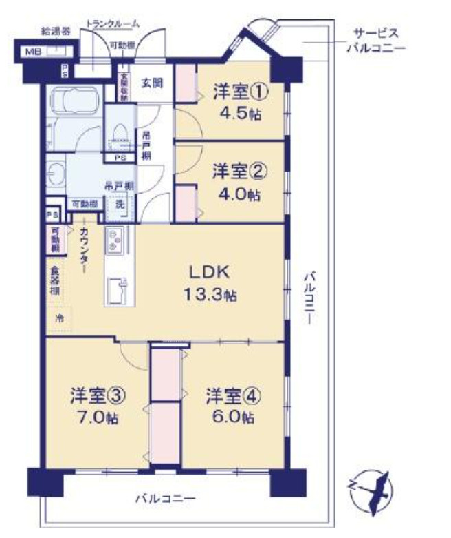 マイキャッスル三ツ境Ⅱ【仲介手数料無料】ペット可♪の間取り