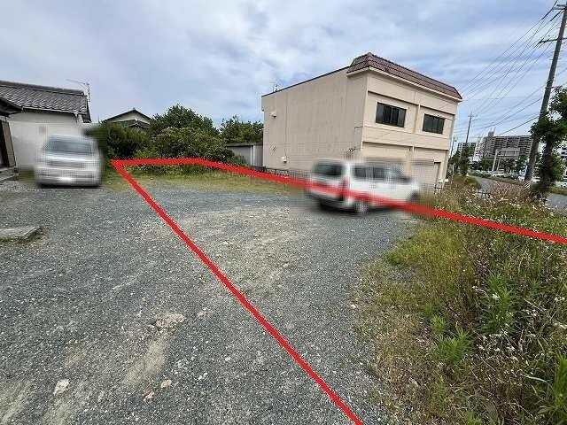 売地　豊橋市羽根井西町の外観|【現地写真】豊鉄バス　牟呂線「往完町」停まで徒歩約2分の立地です。